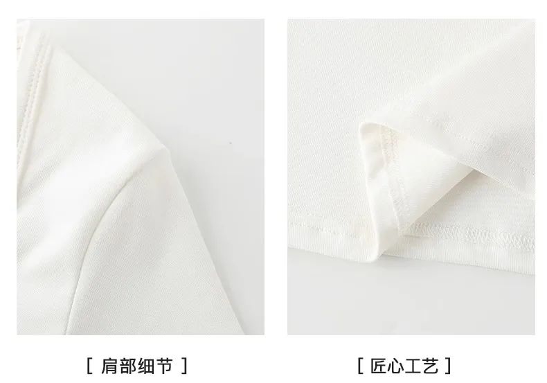 Women's Sweet U-Collar Short Sleeve T-Shirt - Trendy Summer White Top with Cropped Umbilical Design, Fashionable and Versatile for Casual Wear showcase 9