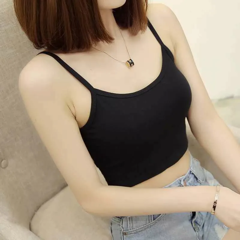 Women's Sexy Sleeveless Navel Camisole Top - Solid Color, All-Match Inner/Outer Wear for Students & Fashionable Ladies showcase 8
