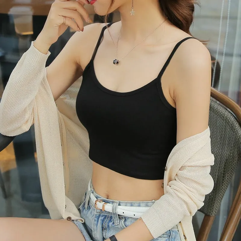 Women's Sexy Sleeveless Navel Camisole Top - Solid Color, All-Match Inner/Outer Wear for Students & Fashionable Ladies - Image 2