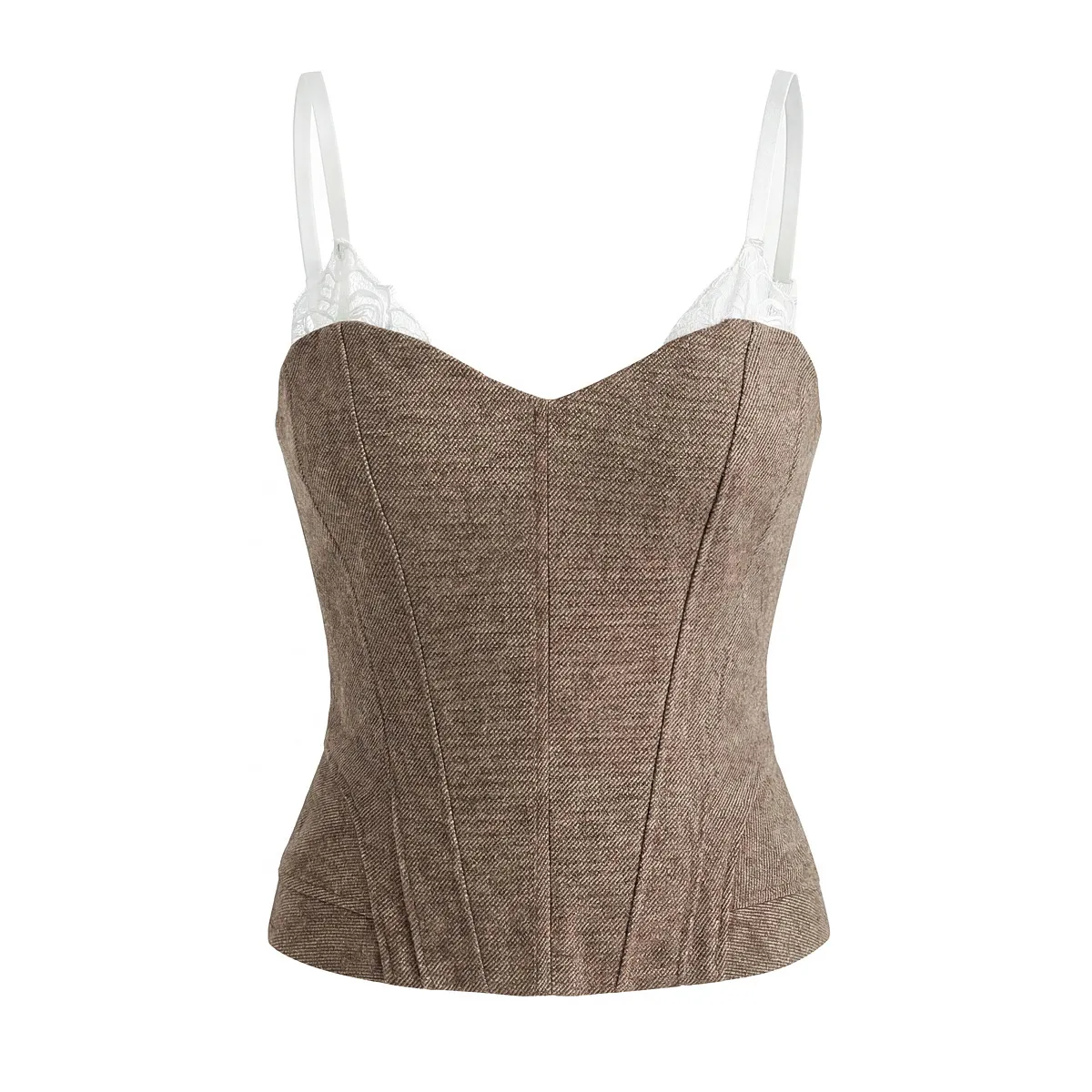 Women's Sexy Cropped Tube Top with Dragon Bone Corset Detail, Off-the-Shoulder Slim Fit Camisole for Summer Evenings thumbnail 3