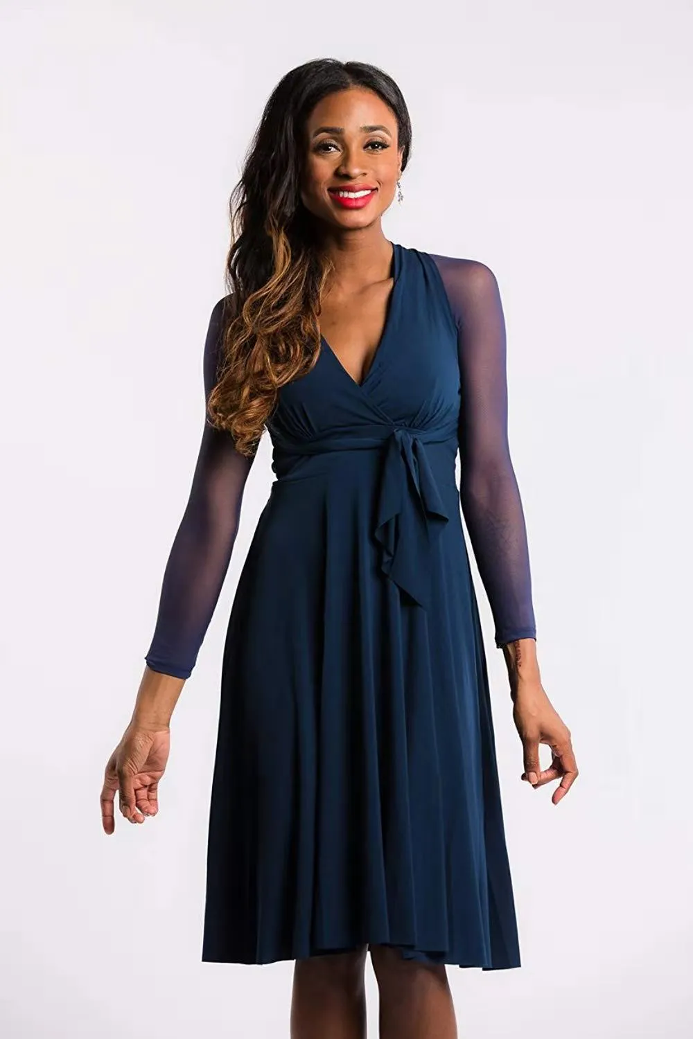 Women's Mesh Long Sleeve See-Through Crop Top - Sexy Base Layer Cardigan for Night Out showcase 14