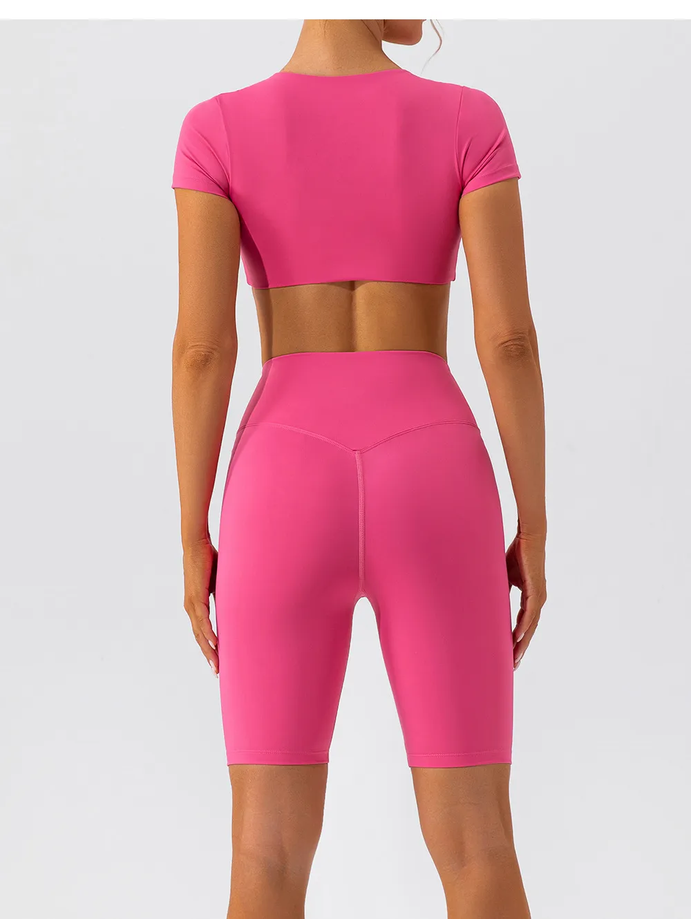 Women's Quick-Dry Yoga Top Short Sleeve Nude Fitness T-Shirt - Breathable Running Sports Crop Top for Gym & Activewear showcase 9