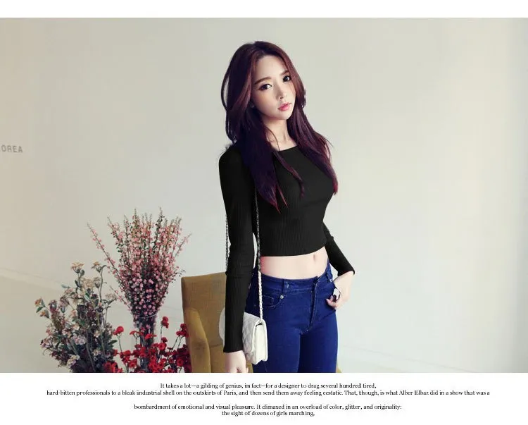 Women's Tight-Fitting Cotton Short Sleeve T-Shirt - Summer Navel-Baring High-Waisted Sports Top for Casual Wear showcase 2