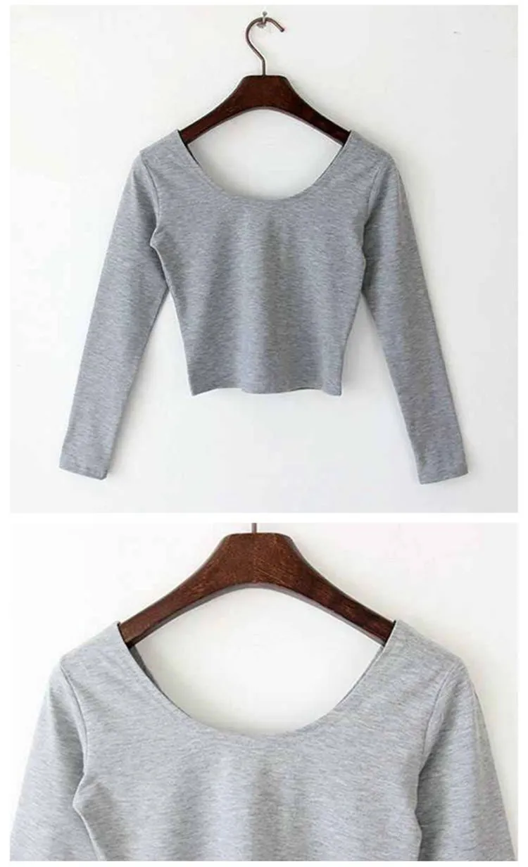 Women's Tight-Fitting Cotton Short Sleeve T-Shirt - Summer Navel-Baring High-Waisted Sports Top for Casual Wear showcase 8
