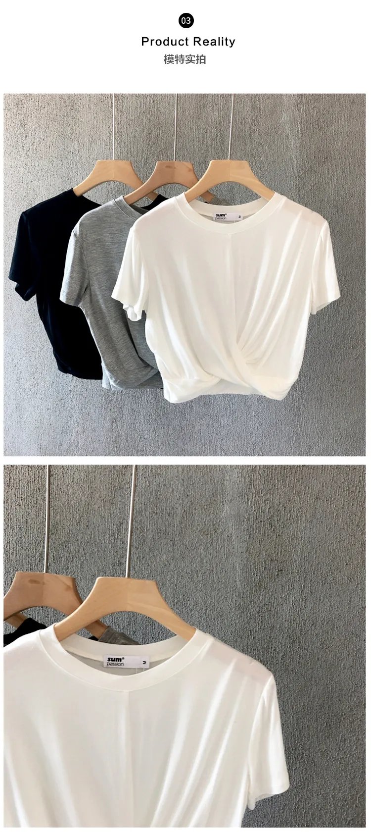 Women's Modal Knotted T-Shirt - Summer Loose Casual Short Sleeve Slimming Navel-Baring Top for Running & Yoga showcase 5