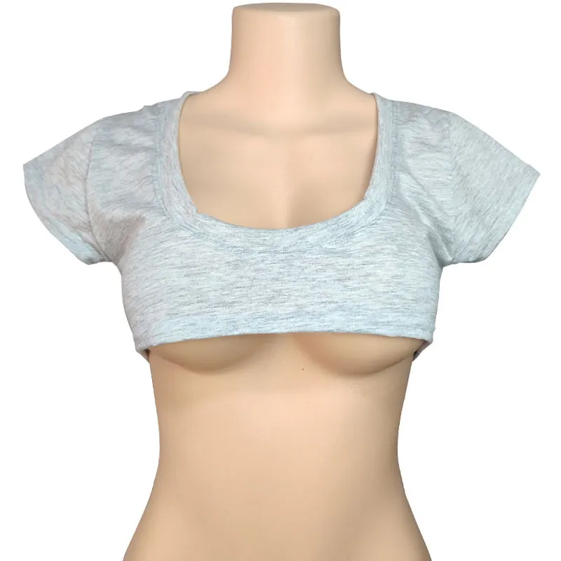 Women's Cute Japanese Style Solid Color Half-Cropped T-Shirt, Sexy Short-Sleeve Crop Top with Exposed Midriff, Breathable Fashion Tee for Summer showcase 6