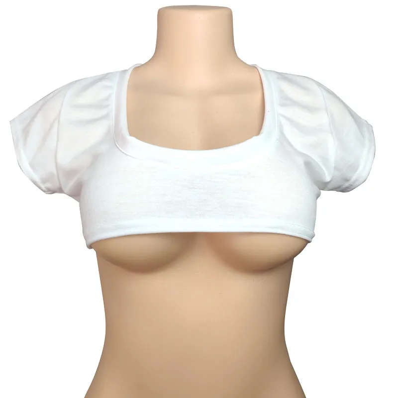 Women's Cute Japanese Style Solid Color Half-Cropped T-Shirt, Sexy Short-Sleeve Crop Top with Exposed Midriff, Breathable Fashion Tee for Summer showcase 17