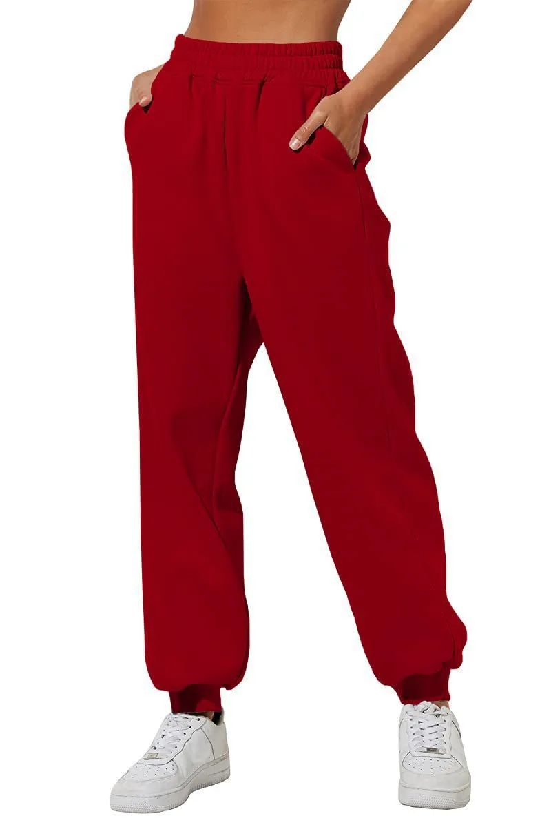Women's High Waist Loose Sweatpants 2023 - Comfortable Jogging Pants with Pockets, Casual Athleisure Wear for Everyday Comfort thumbnail 10