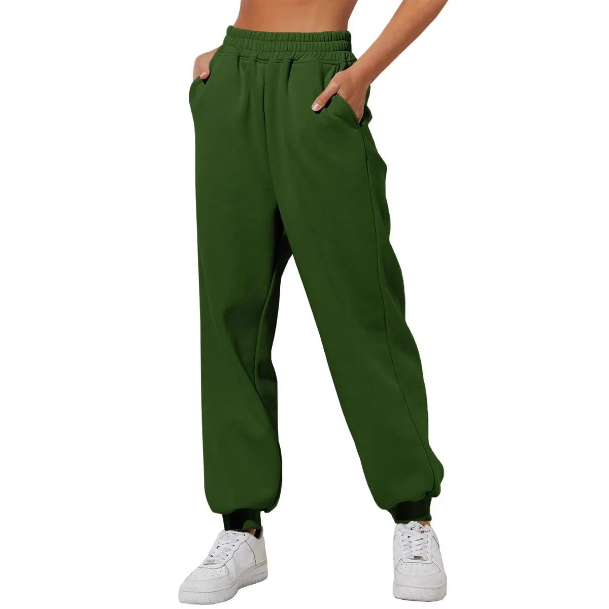 Women's High Waist Loose Sweatpants 2023 - Comfortable Jogging Pants with Pockets, Casual Athleisure Wear for Everyday Comfort thumbnail 3