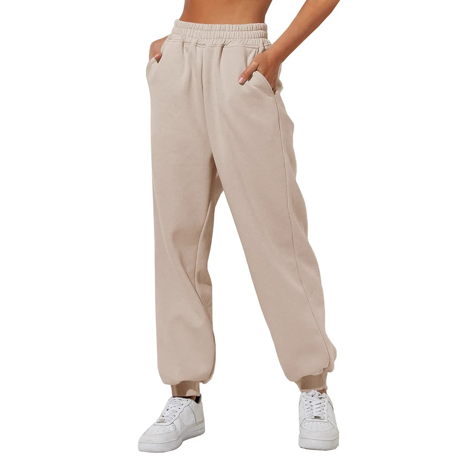 Women's High Waist Loose Sweatpants 2023 - Comfortable Jogging Pants with Pockets, Casual Athleisure Wear for Everyday Comfort thumbnail 4
