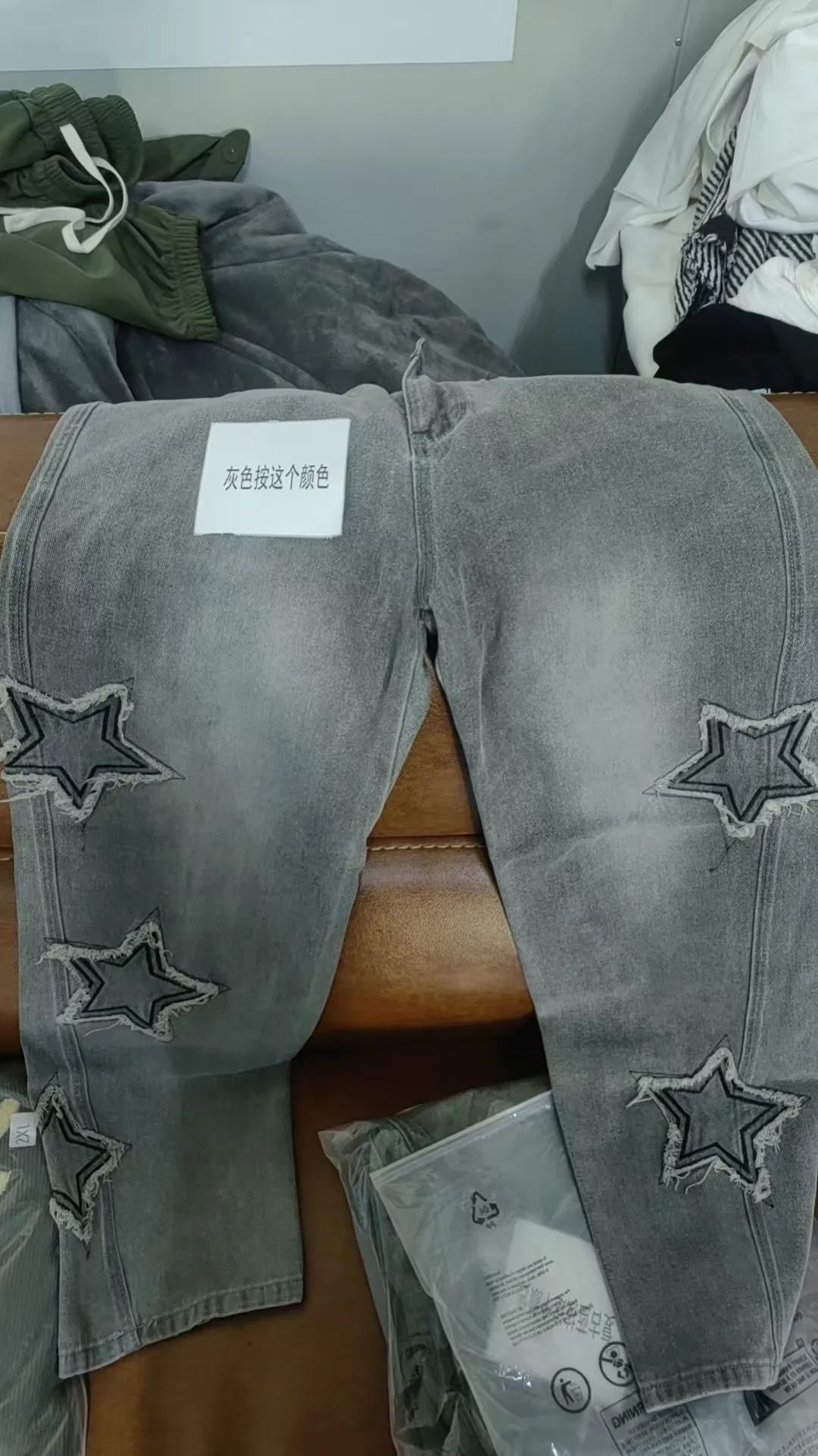 Men's Straight Leg Denim Pants - Loose Fit Wide Leg Jeans for Autumn/Winter Fashion, American High Street Style - Image 8