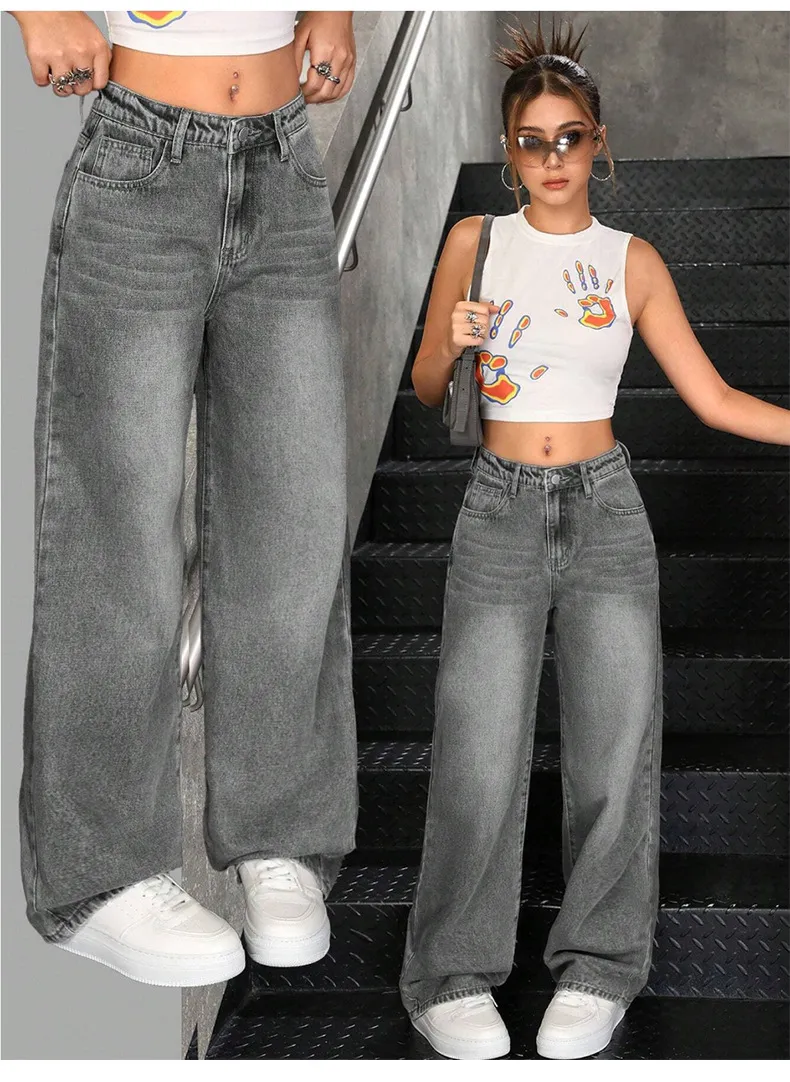 Women's Fashion Stretch Jeans - Low-Waist Loose Fit Trendy Denim Pants for a Stylish European & American Look showcase 10