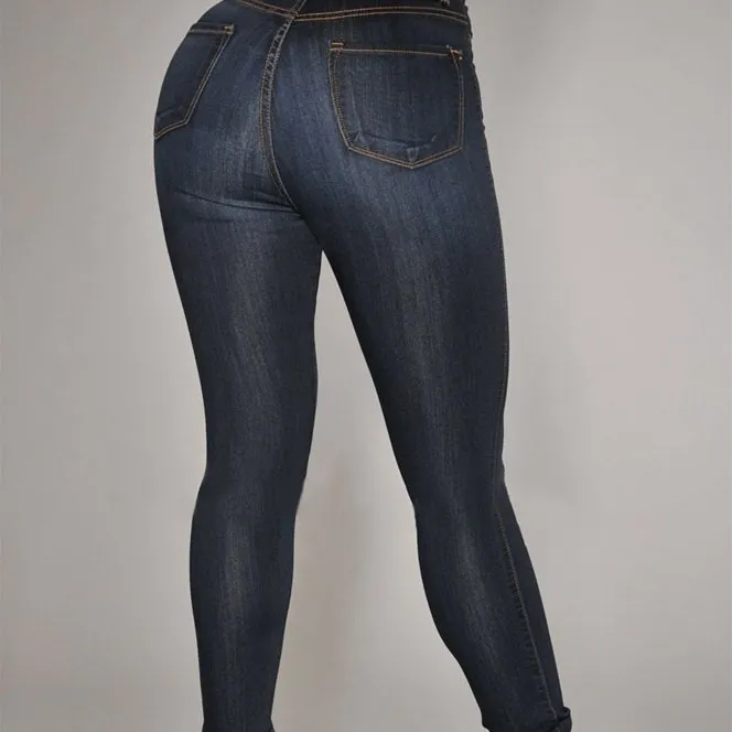 High Waist Stretch Slim Fit Denim Leggings for Women - European & American Style, Comfortable & Flattering Fit, Perfect for Casual Wear thumbnail 4