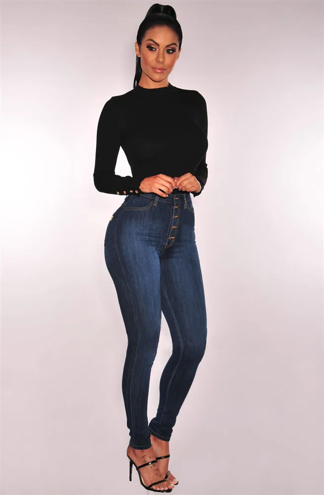 High Waist Stretch Slim Fit Denim Leggings for Women - European & American Style, Comfortable & Flattering Fit, Perfect for Casual Wear showcase 3