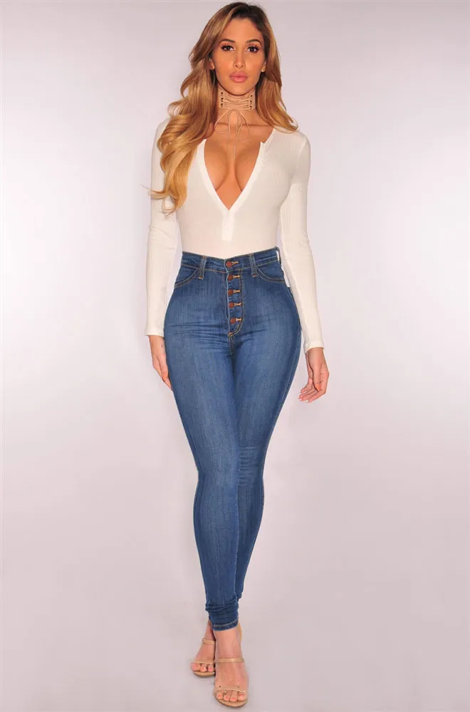 High Waist Stretch Slim Fit Denim Leggings for Women - European & American Style, Comfortable & Flattering Fit, Perfect for Casual Wear showcase 6