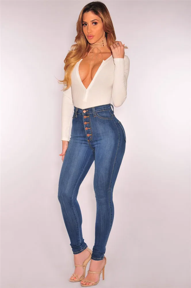 High Waist Stretch Slim Fit Denim Leggings for Women - European & American Style, Comfortable & Flattering Fit, Perfect for Casual Wear showcase 5