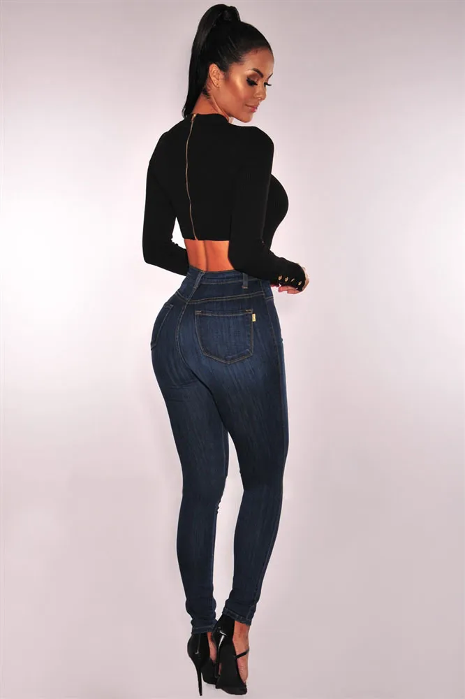 High Waist Stretch Slim Fit Denim Leggings for Women - European & American Style, Comfortable & Flattering Fit, Perfect for Casual Wear showcase 4