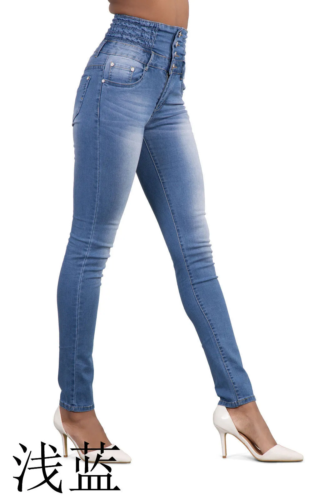 Women's High Waist Slim Stretch Skinny Jeans - Plus Size Fashionable Denim Trousers for Everyday Wear showcase 16