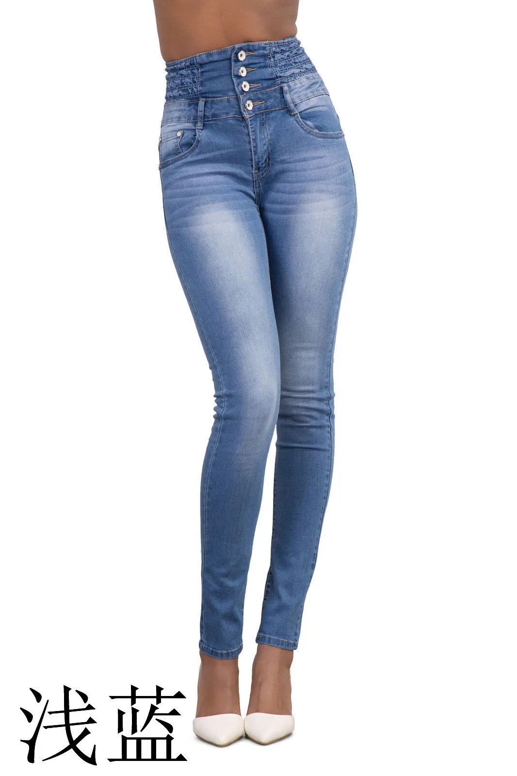 Women's High Waist Slim Stretch Skinny Jeans - Plus Size Fashionable Denim Trousers for Everyday Wear showcase 15