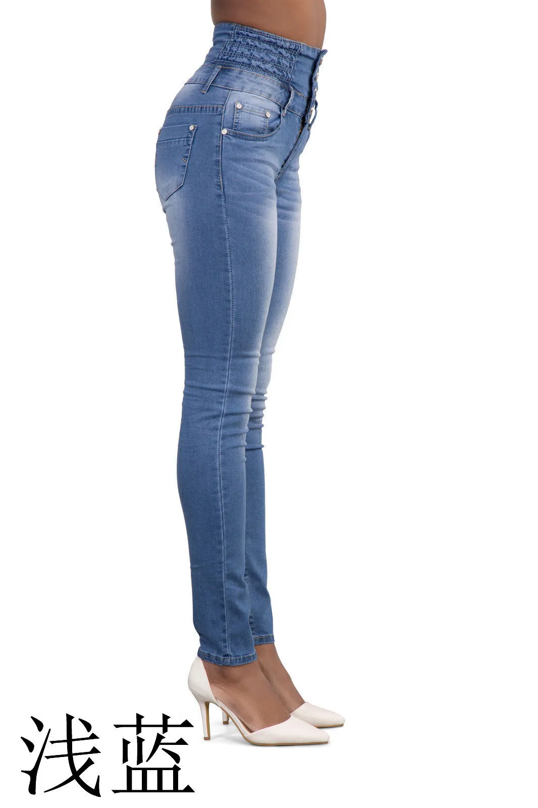 Women's High Waist Slim Stretch Skinny Jeans - Plus Size Fashionable Denim Trousers for Everyday Wear showcase 18