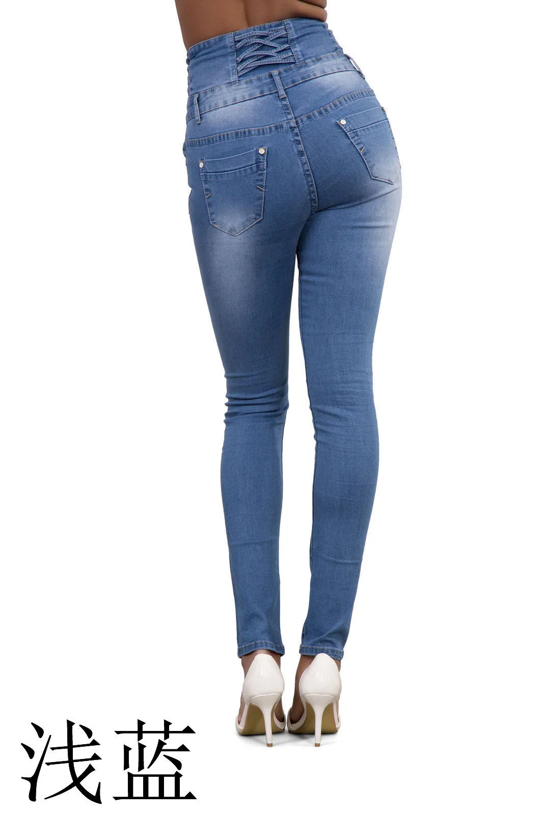 Women's High Waist Slim Stretch Skinny Jeans - Plus Size Fashionable Denim Trousers for Everyday Wear showcase 19