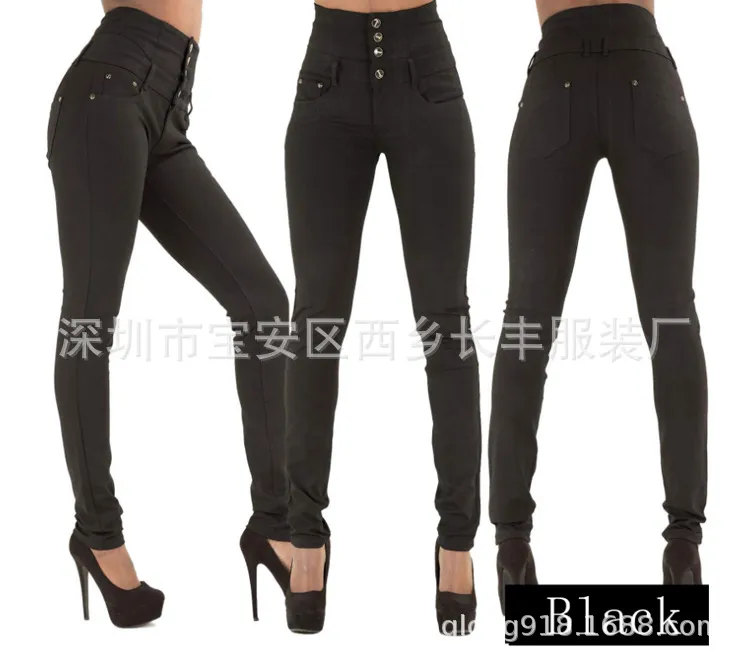 Women's High Waist Slim Stretch Skinny Jeans - Plus Size Fashionable Denim Trousers for Everyday Wear thumbnail 7