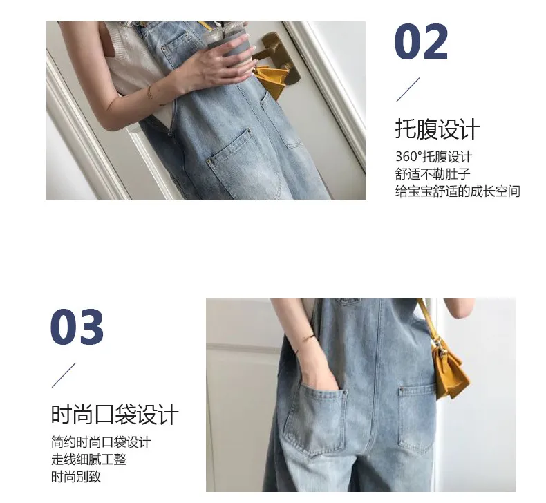 Women's Korean Style Ripped Jeans Overalls - Loose Fit, High-Waisted Wide-Leg Denim Jumpsuit for Spring Fashion showcase 3