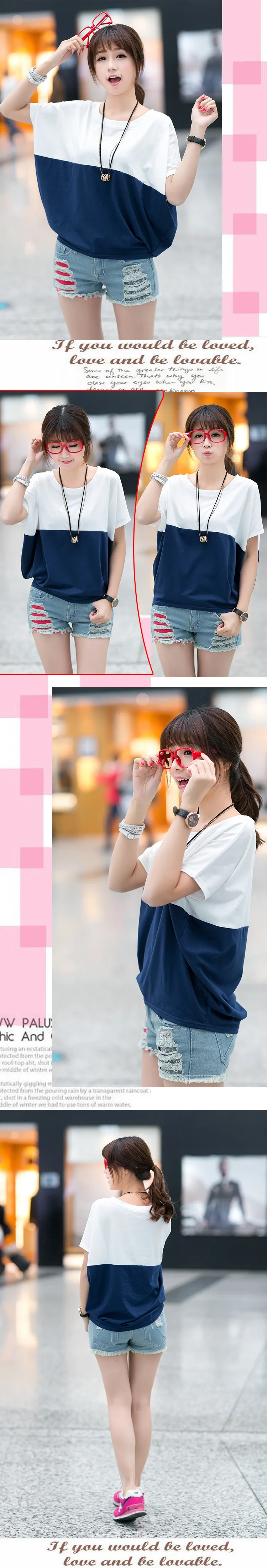 Plus Size Women's Loose Batwing Short Sleeve T-Shirt - Korean Style Summer Trendy Top for Chubby Girls showcase 6