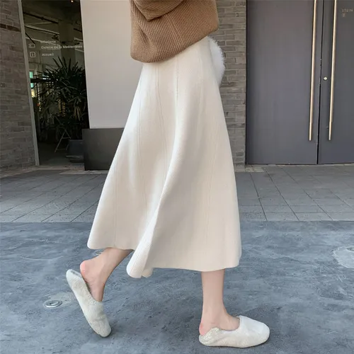 Women's V-Neck Knitted Cardigan Sweater Jacket - Soft, Skin-Friendly, Loose Fit, Knee-Length Lazy Style for Autumn showcase 9