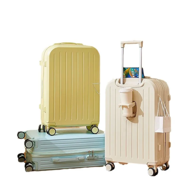 2025 New Women's Fashion Trolley Suitcase Set - 20" Carry-On & 24" Checked Luggage, Durable Leather Travel Case with Password Lock, Ideal for Mother-in-Law Travel thumbnail 5