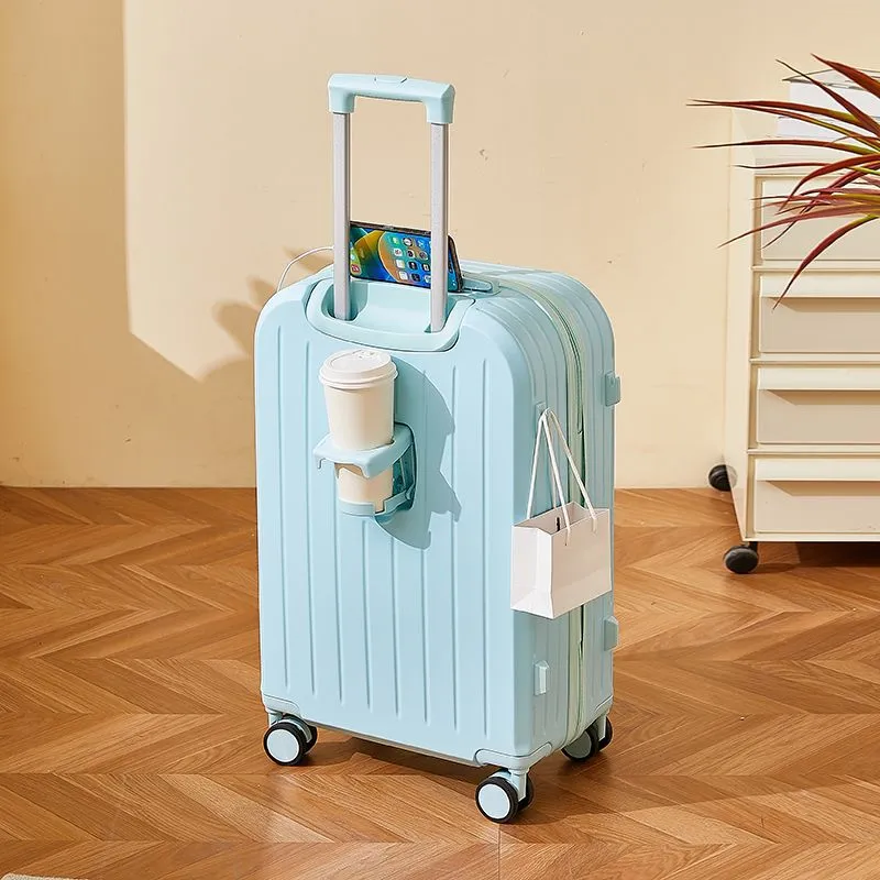 2025 New Women's Fashion Trolley Suitcase Set - 20" Carry-On & 24" Checked Luggage, Durable Leather Travel Case with Password Lock, Ideal for Mother-in-Law Travel thumbnail 6