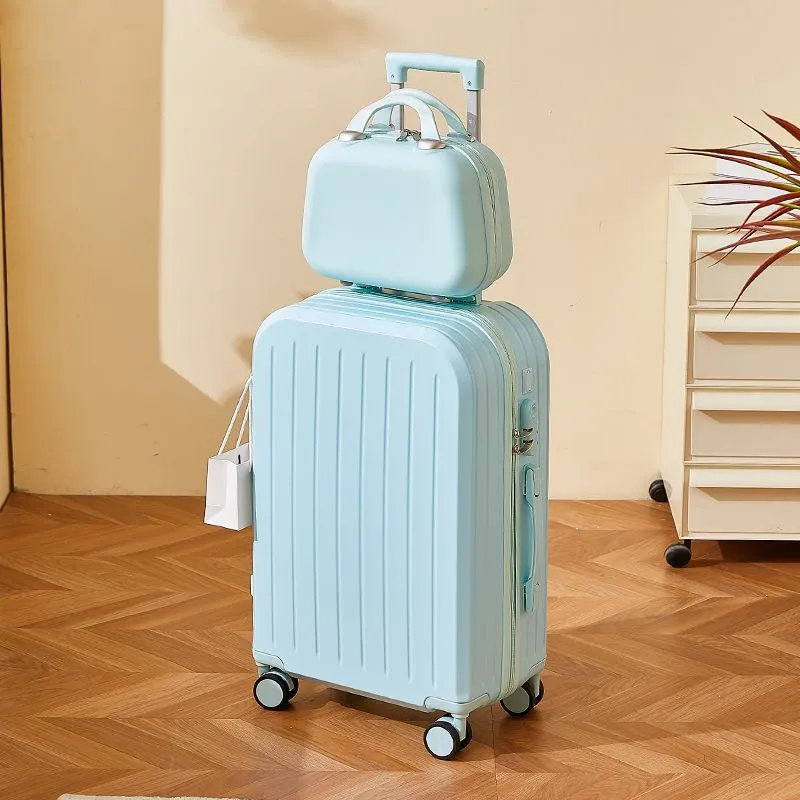 2025 New Women's Fashion Trolley Suitcase Set - 20" Carry-On & 24" Checked Luggage, Durable Leather Travel Case with Password Lock, Ideal for Mother-in-Law Travel thumbnail 9