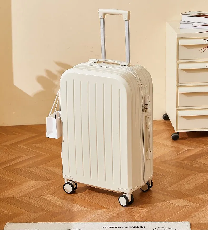 2025 New Women's Fashion Trolley Suitcase Set - 20" Carry-On & 24" Checked Luggage, Durable Leather Travel Case with Password Lock, Ideal for Mother-in-Law Travel showcase 8