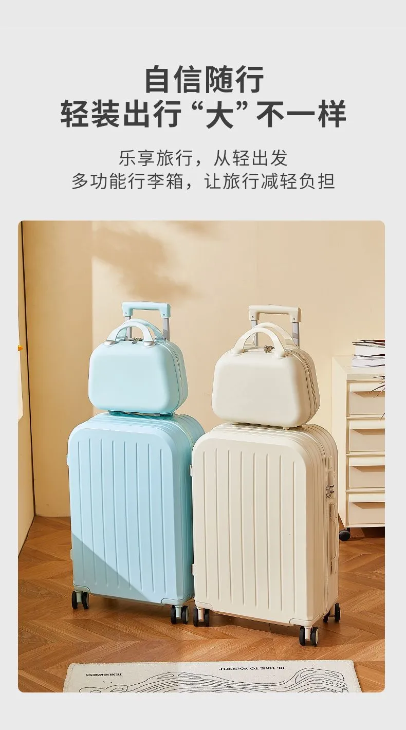 2025 New Women's Fashion Trolley Suitcase Set - 20" Carry-On & 24" Checked Luggage, Durable Leather Travel Case with Password Lock, Ideal for Mother-in-Law Travel showcase 11