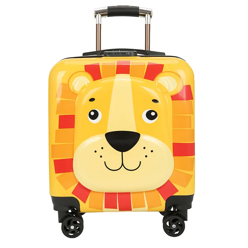 Cute Bear Cartoon Rolling Luggage for Kids, 20-Inch Zipper Suitcase with Universal Wheels, Durable Travel Trolley Case, Ideal Student Gift - Image 9