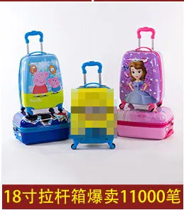 Cute Bear Cartoon Rolling Luggage for Kids, 20-Inch Zipper Suitcase with Universal Wheels, Durable Travel Trolley Case, Ideal Student Gift showcase 6