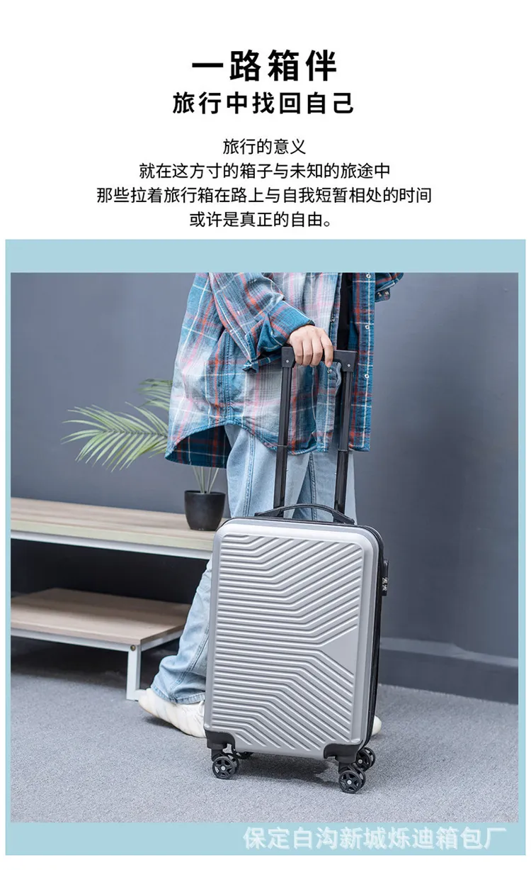 20-Inch Wholesale Suitcase for Students & Kids, Printable Logo Trolley Case with Password Lock and Universal Wheels, Ideal for Boarding Travel showcase 3