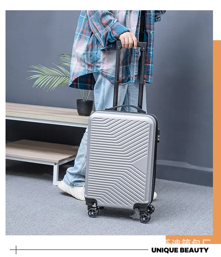 20-Inch Wholesale Suitcase for Students & Kids, Printable Logo Trolley Case with Password Lock and Universal Wheels, Ideal for Boarding Travel showcase 15