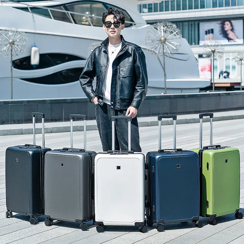 2025 New Model Large Capacity 24-Inch Sturdy Durable Trolley Suitcase for Women & Men, Thickened Leather Carry-On Travel Luggage Case thumbnail 1