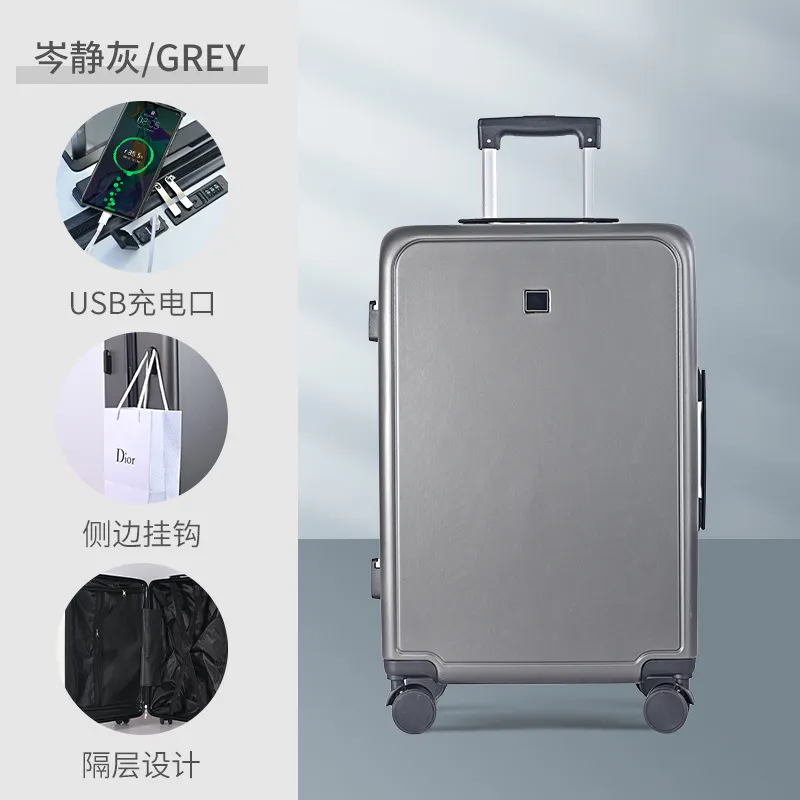 2025 New Model Large Capacity 24-Inch Sturdy Durable Trolley Suitcase for Women & Men, Thickened Leather Carry-On Travel Luggage Case thumbnail 9
