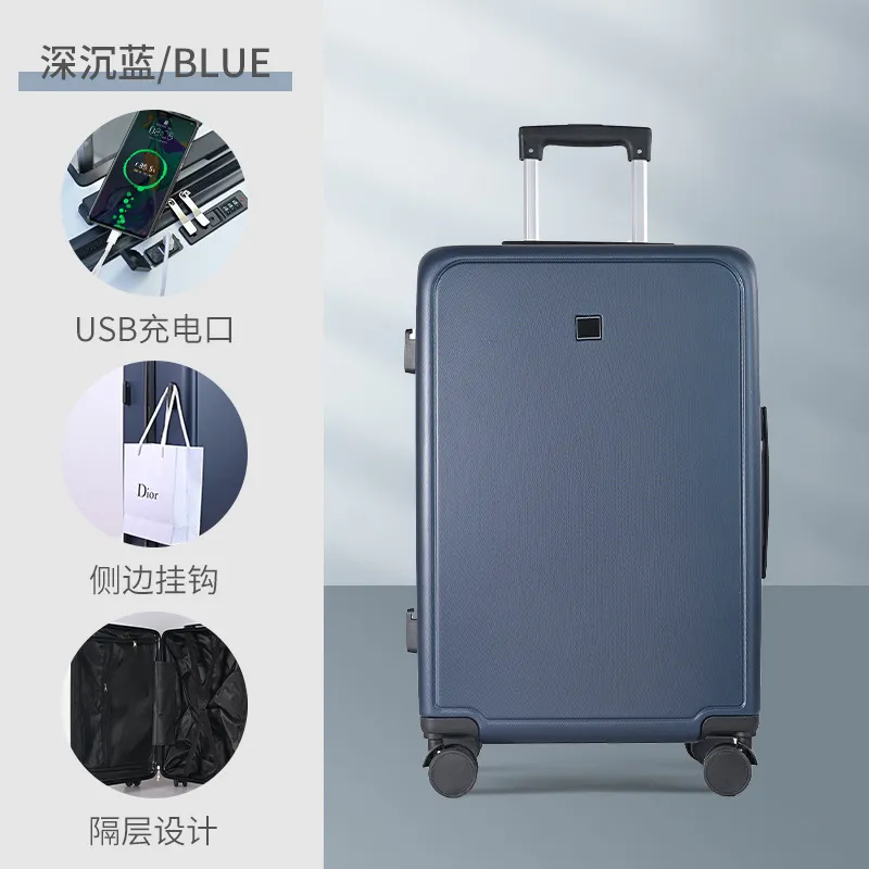 2025 New Model Large Capacity 24-Inch Sturdy Durable Trolley Suitcase for Women & Men, Thickened Leather Carry-On Travel Luggage Case thumbnail 6