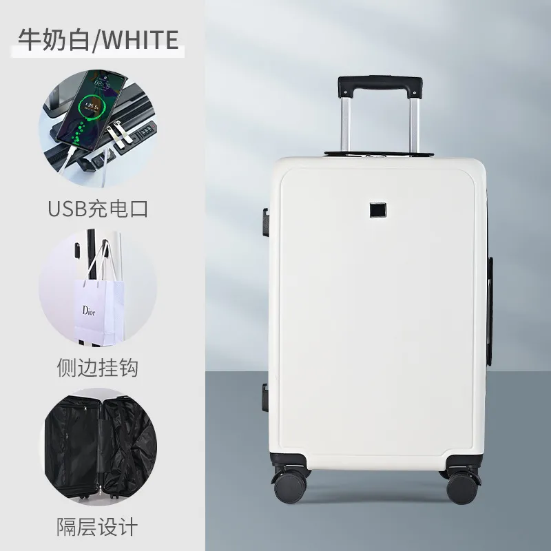 2025 New Model Large Capacity 24-Inch Sturdy Durable Trolley Suitcase for Women & Men, Thickened Leather Carry-On Travel Luggage Case thumbnail 8