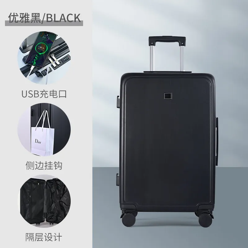 2025 New Model Large Capacity 24-Inch Sturdy Durable Trolley Suitcase for Women & Men, Thickened Leather Carry-On Travel Luggage Case thumbnail 7