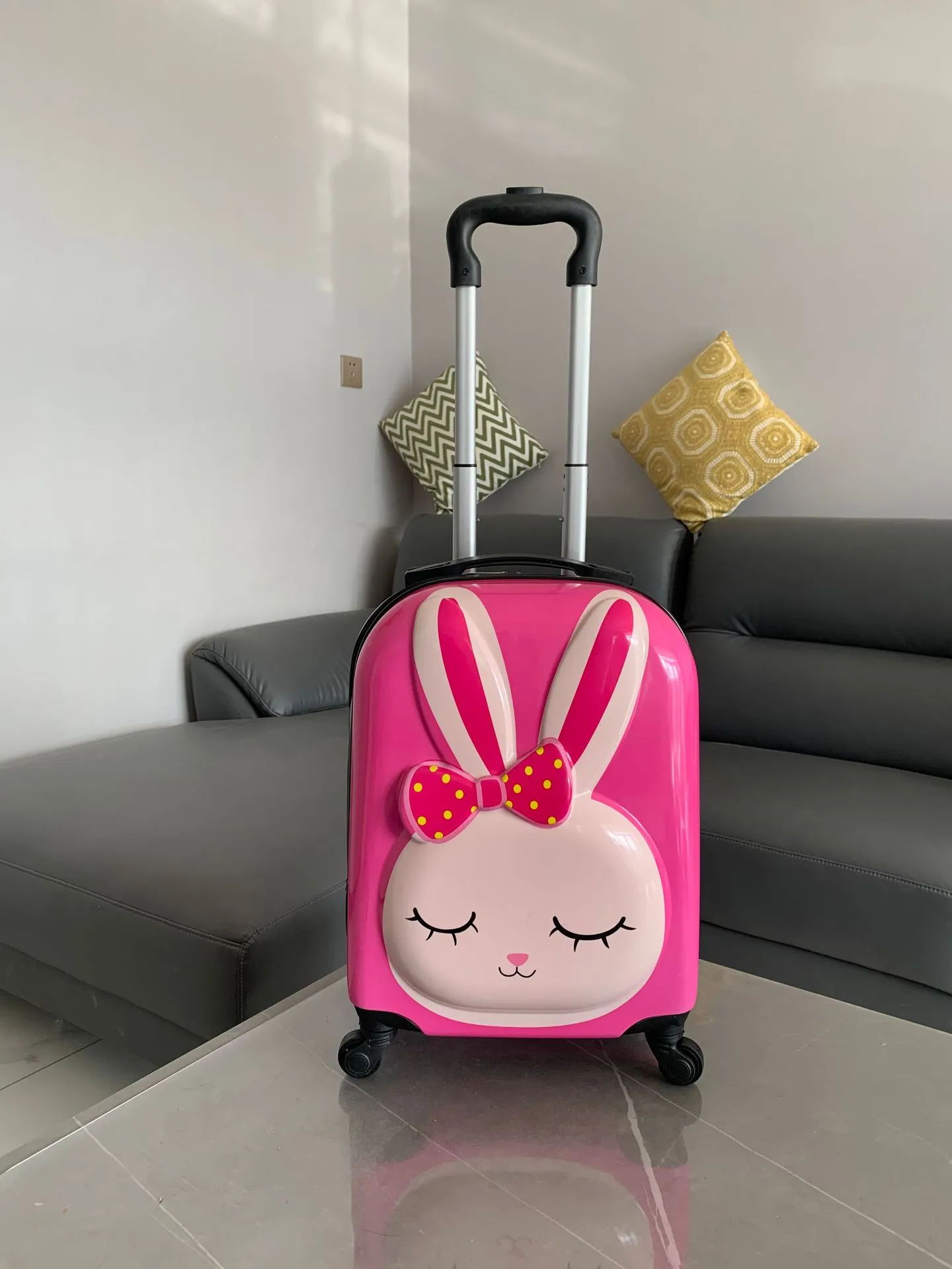 Cute Cartoon Animal 3D Stereo Kids Suitcase - 18-Inch Universal Wheel Luggage for Students, Customizable Printing Available - Image 7