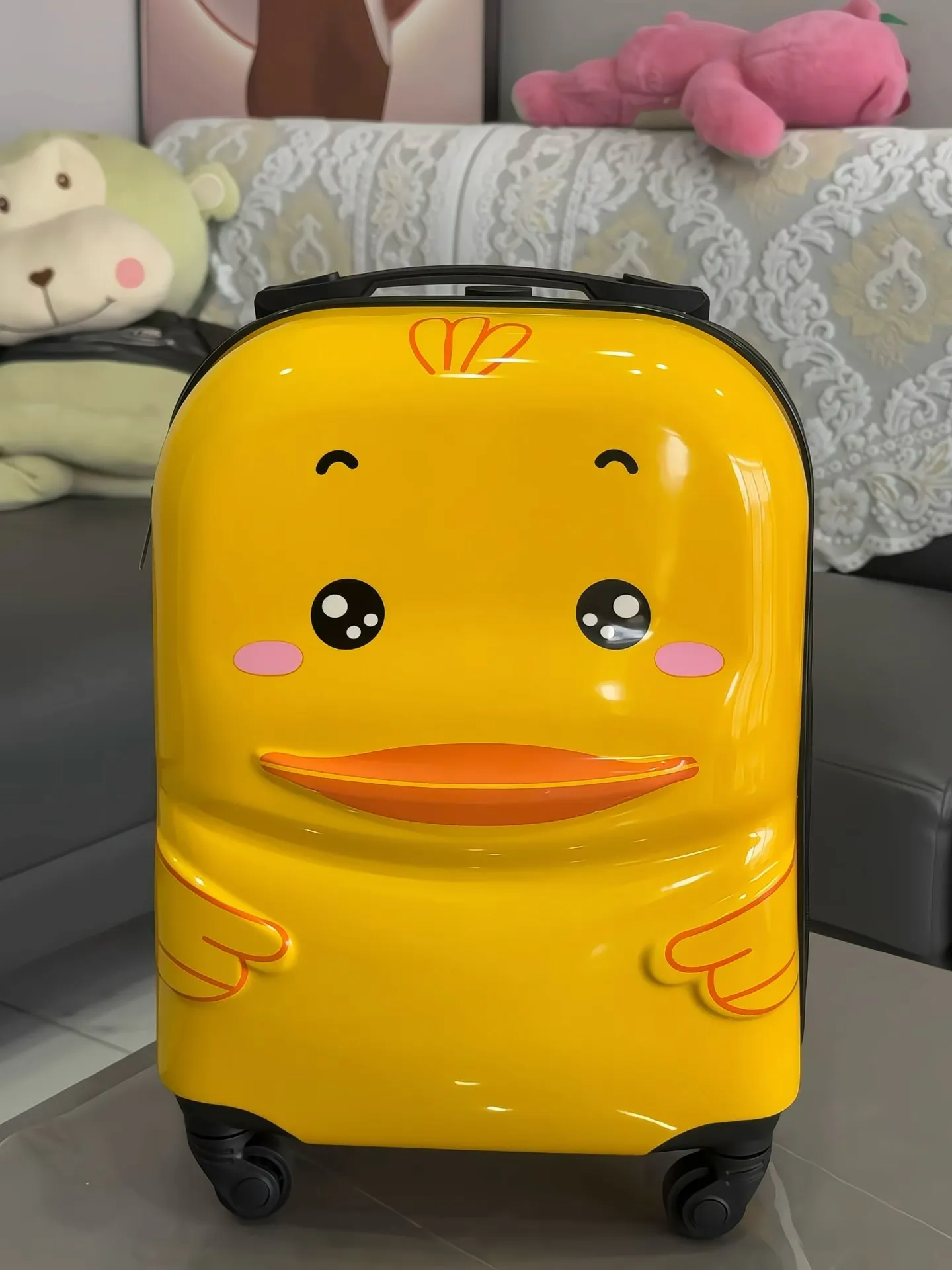 Cute Cartoon Animal 3D Stereo Kids Suitcase - 18-Inch Universal Wheel Luggage for Students, Customizable Printing Available - Image 8