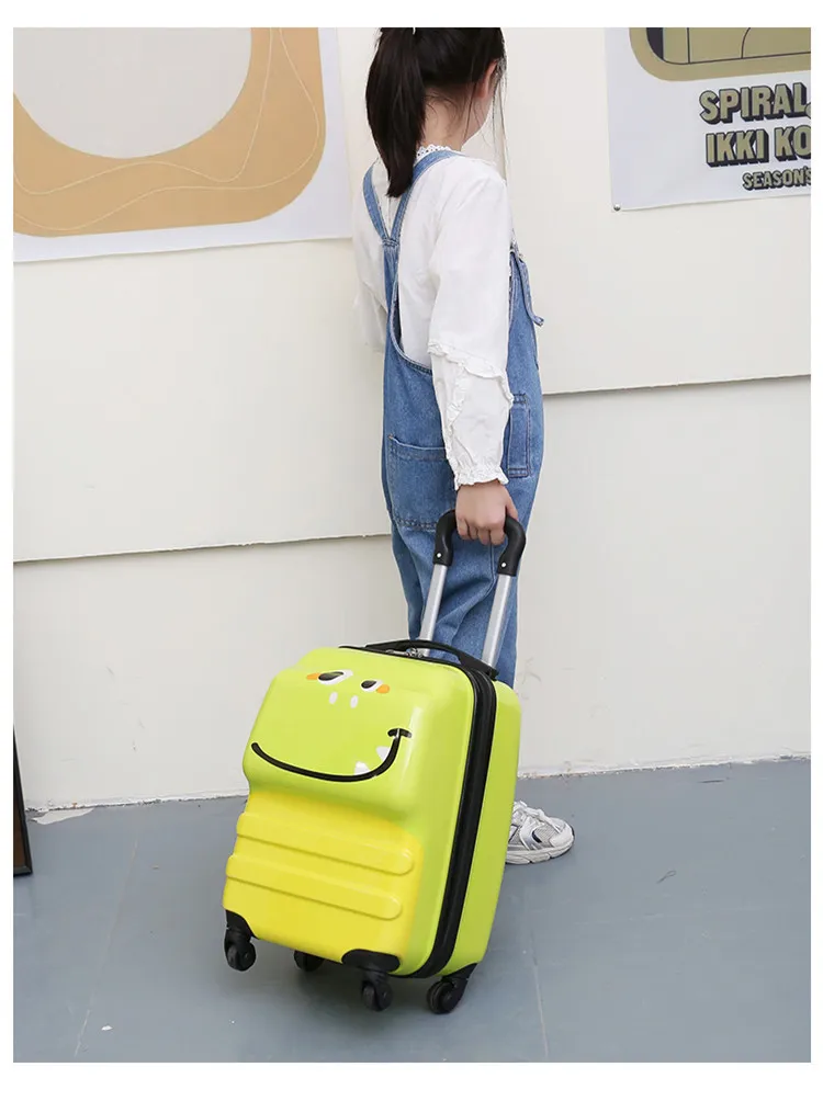 Cute Cartoon Animal 3D Stereo Kids Suitcase - 18-Inch Universal Wheel Luggage for Students, Customizable Printing Available showcase 17