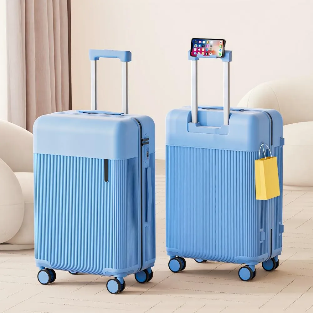Durable Anti-Fall 24-Inch Large Capacity Password Trolley Suitcase Set - Two-Piece Luggage for Travel thumbnail 1