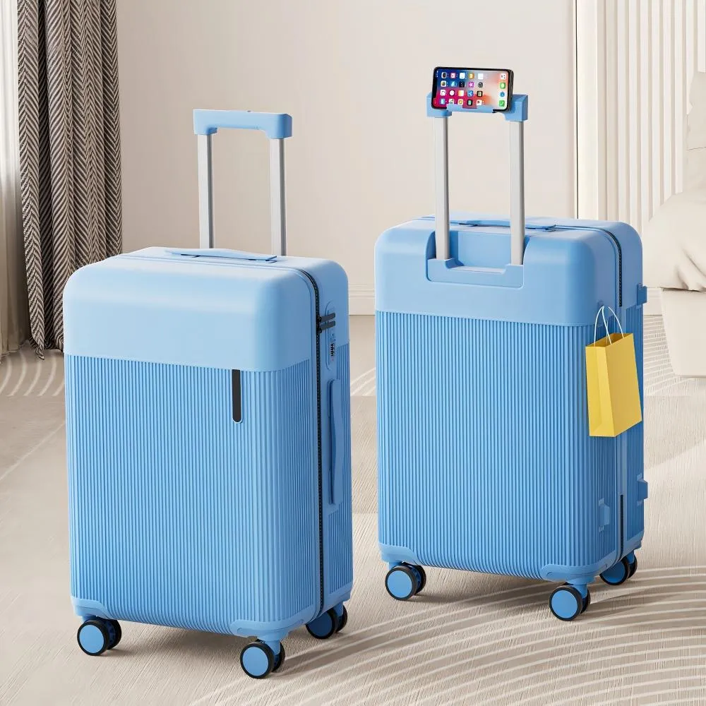 Durable Anti-Fall 24-Inch Large Capacity Password Trolley Suitcase Set - Two-Piece Luggage for Travel thumbnail 2