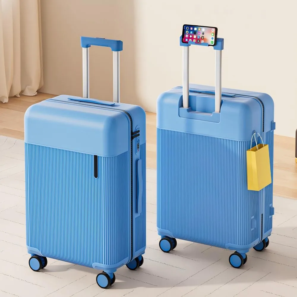 Durable Anti-Fall 24-Inch Large Capacity Password Trolley Suitcase Set - Two-Piece Luggage for Travel thumbnail 4