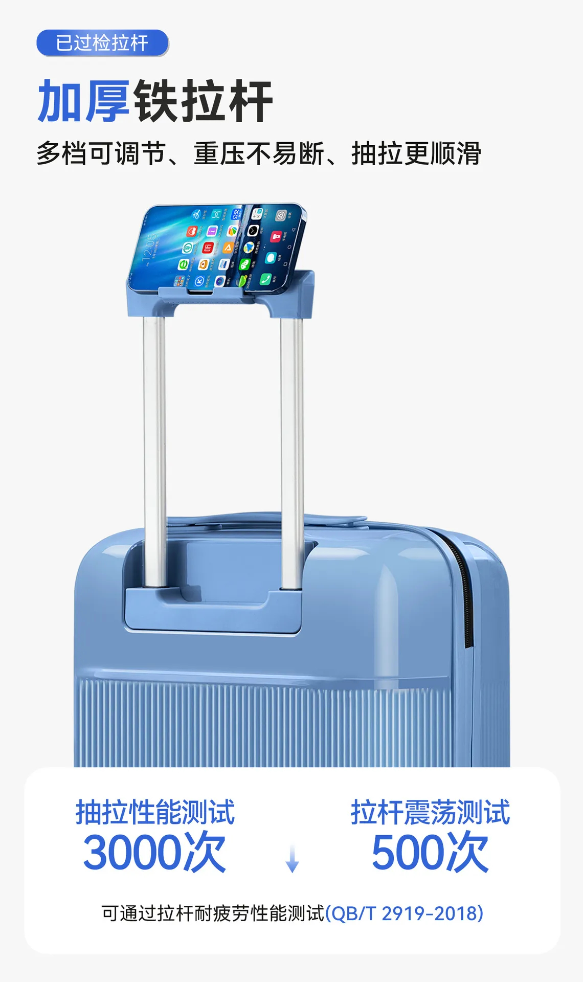 Durable Anti-Fall 24-Inch Large Capacity Password Trolley Suitcase Set - Two-Piece Luggage for Travel showcase 11